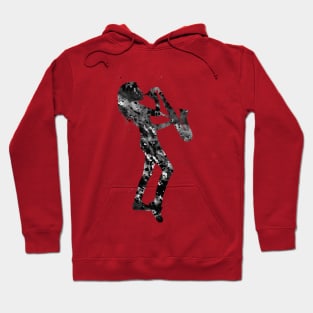 Woman playing saxophone Hoodie